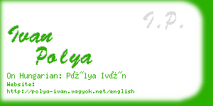 ivan polya business card